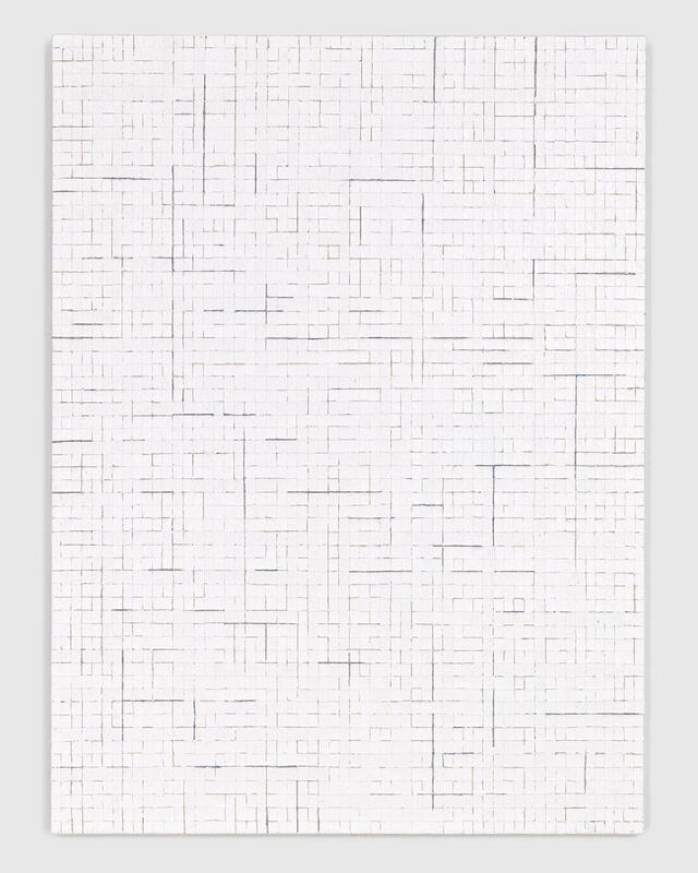 Chung Sang-Hwa, Untitled 017-11-3, 2017, Acrylic et kaolin sur toile, 130,3 x 97 cm